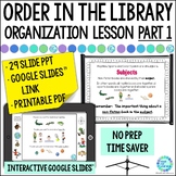 Dewey Decimal System and Author Order Library Lesson Pt 1