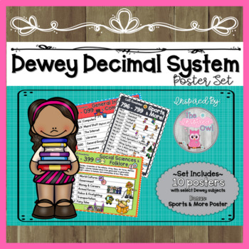 Dewey Decimal System Poster Set + Bonus Poster by The Inspired Owl