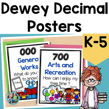 Preview of Dewey Decimal System Posters or Library Labels for the Library or Media Center
