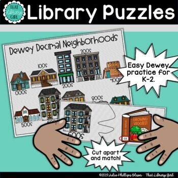 Preview of Dewey Decimal System Puzzle Game and Library Lesson