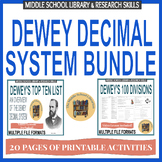Dewey Decimal System Review Bundle  - Middle School Librar