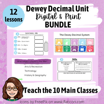 Preview of Dewey Decimal System Unit - Print and Digital Version - BUNDLE