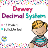 Dewey Decimal System Posters (editable poster included)