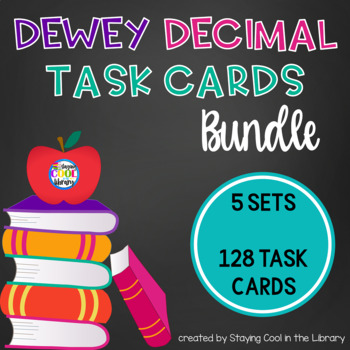 Preview of Dewey Decimal Task Cards {Bundle}