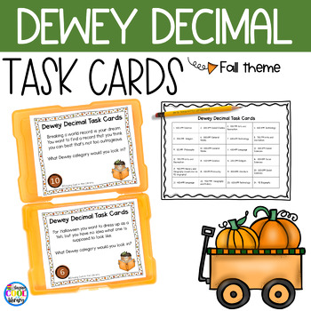 Preview of Dewey Decimal Task Cards - Fall Theme