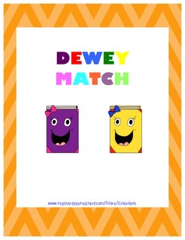 Preview of Dewey Match Game- Library Skills