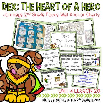 Preview of Dex: The Heart of a Hero Focus Wall Anchor Charts and Word Wall Cards