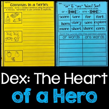 Preview of Dex The Heart of a Hero Journeys Activities 2nd Grade