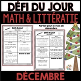 Défi du jour - Décembre  Noël (French Problem of the day M