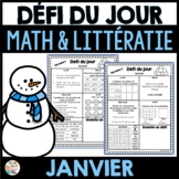 Défi du jour - Janvier hiver  (French Problem of the day M