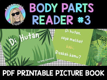 Preview of Di Hutan - Interactive Picture Book - Indonesian Body Parts & Komodo Facts