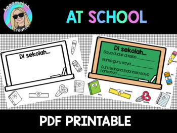 Preview of Di Sekolah  - Brief about me at school Indonesian worksheet