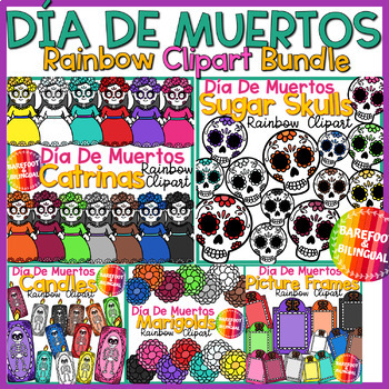 Preview of Dia De Los Muertos Clipart Bundle | Color Sorting Clipart Bundle