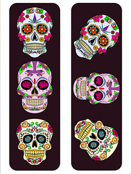 Uitgelezene Dia De Los Muertos - Colorful Skulls Banner (Plus Coloring Pages) CU-32