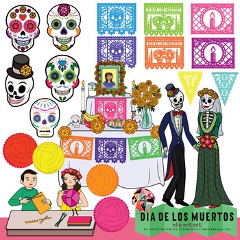 Preview of Dia De Los Muertos Clip Art // Day of the Dead Clip Art