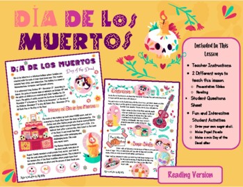 Preview of Dia De Los Muertos (Day of the Dead) Lesson