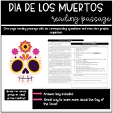 Dia De Los Muertos (Day of the Dead) Reading Passage and G