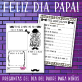 Dia Del Padre - Spanish Father's Day Questionnaire