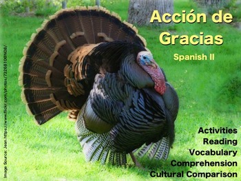 Preview of Dia de Accion de Gracias - Spanish Lesson about Thanksgiving