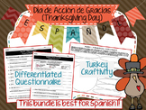 Día de Acción de Gracias (Thanksgiving) Spanish Class activities