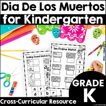 Preview of Dia de Los Muertos Kindergarten Worksheets & Activities for The Day of the Dead