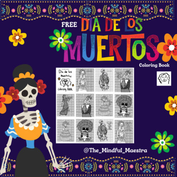 Coloring Set Dia De La Muertos Coloring Set La Catrina Sugar Skull Digital  PDF 