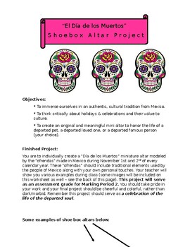 Preview of Día de Los Muertos - Shoebox Altar Project