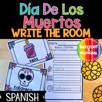 Preview of Dia de Los Muertos Write the Room - Spanish - Dia de los muertos activities