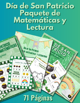 Preview of Spanish St. Patrick’s Day Math and Literacy BUNDLE