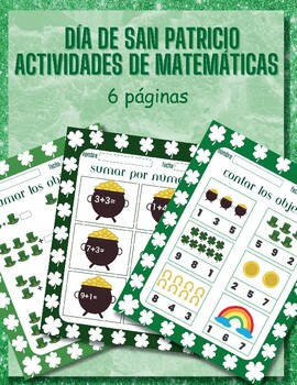 Preview of Spanish St. Patrick’s Day Counting and Addition