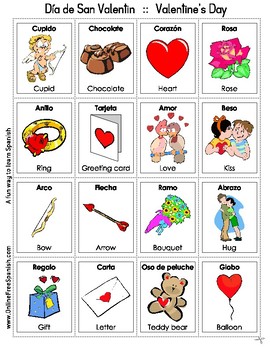 Preview of Día de San Valentin - Bingo Bilingue - Valentine's Day - Bingo