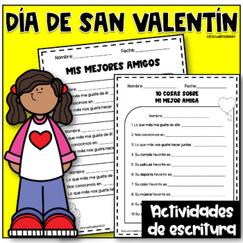 Preview of Valentines Day in Spanish Writing Activities - Actividades de Escritura