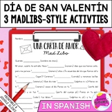 Dia de San Valentin Madlibs in Spanish Printable and Google Slides