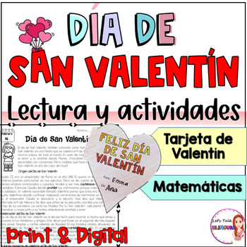 Preview of Dia de San Valentin - Valentine's Day Reading Comprehension in Spanish
