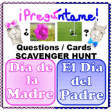 Dia de la Madre Dia del Padre PROJECTABLE Questions, Cards