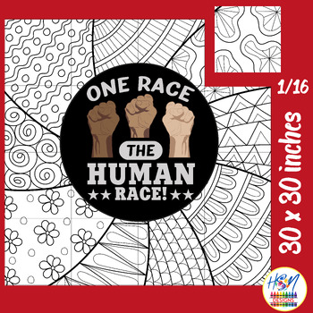 Preview of Día de la Raza Collaborative Poster Art - Day of Race Bulletin board Craft