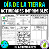 Día de la Tierra Actividades Imprimibles en Español | Eart