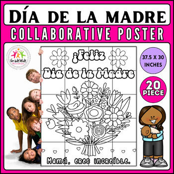 Preview of Día de la Ma﻿dre Craft: Spanish Mother's Day Collaborative Coloring Poster