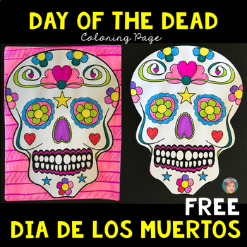 Preview of FREE Coloring Sheets for Day of the Dead | Dia de los Muertos