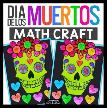 Preview of Dia de los Muertos Math Craft Day of the Dead Bulletin Board Sugar Skull Craft