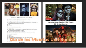 Preview of Día de los Muertos Bundle Activities: Complete Lesson: Readings, Projects, More