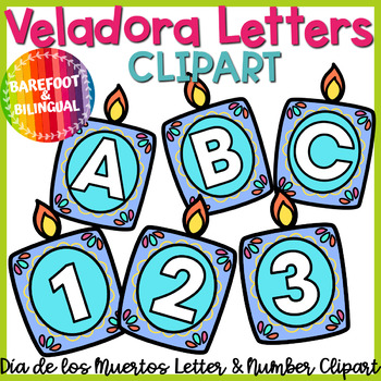 Preview of Day of the Dead Clipart Candles | Letters & Numbers