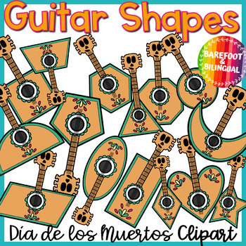 Preview of Guitar Clipart | 2D Shapes | Dia de los Muertos Clip Art