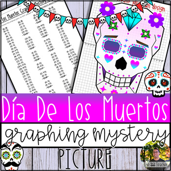 Preview of Dia de los Muertos / Day of the Dead Graphing Mystery Picture