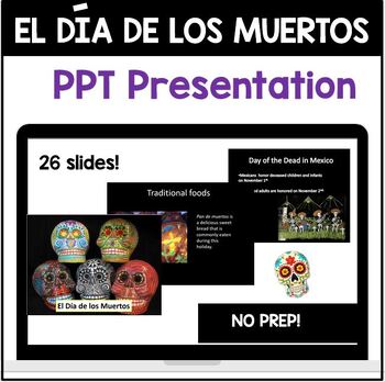 Preview of Dia de los Muertos Day of the Dead Powerpoint in English ppt