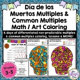 Dia de los Muertos Math Art Coloring Multiples Common Mult