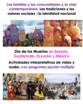 Preview of Día de los Muertos en España, Guatemala, Ecuador y México| Listening Activity