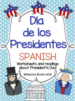 Preview of Día de los Presidentes - SPANISH President's Day readings & worksheets