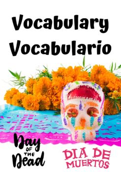 Preview of Día de los muertos/Day of the Dead Bilingual Vocabulary Cards with Photos