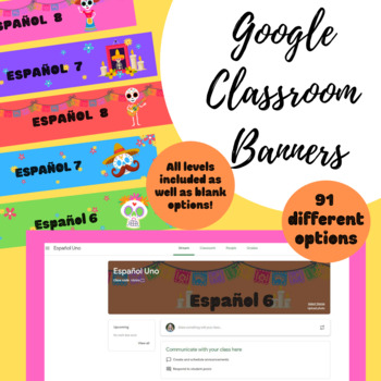 Dia De Los Muertos Google Classroom Banners Spanish Google
